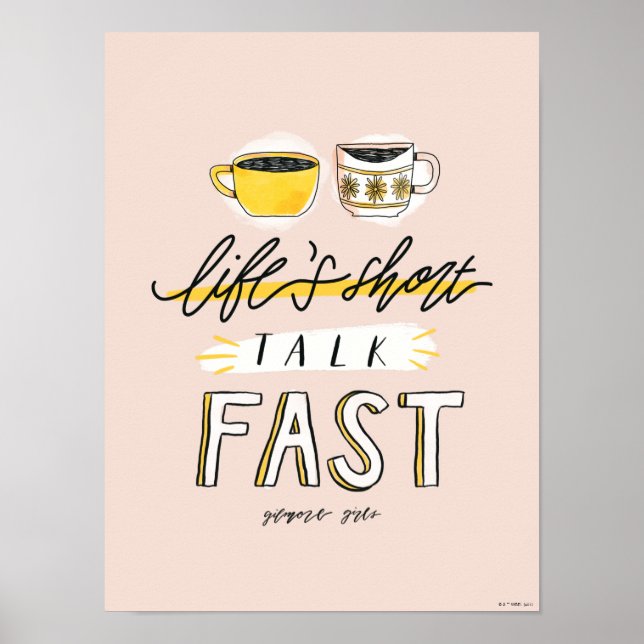 Póster Chicas Gilmore | La vida habla rápido - café (Frente)