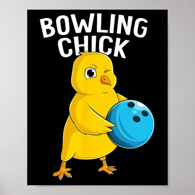 Póster Chicas graciosas de Bowling Chick (Frente)