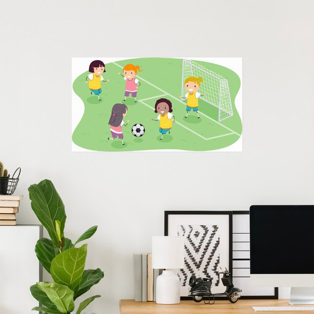 Póster Chicas jugando Poster de fútbol (Subido por el creador)