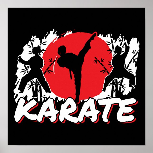 Póster Chicas Karate - Tema japonés patriótico (Frente)
