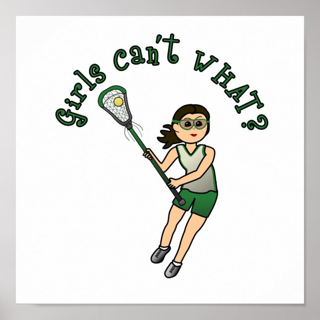 Póster Chicas Lacrosse Green (Frente)