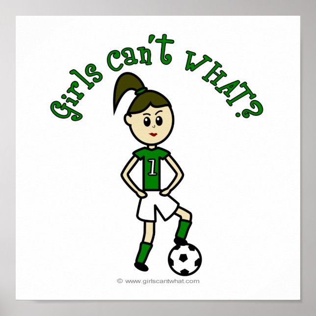Póster Chicas ligeros en uniforme verde (Frente)