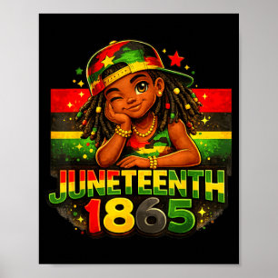 Póster Chicas lindas Junenth 1865 Africanas Niñas America