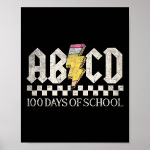 Póster Chicas Maestros Rock 100 Días Escolares Abcd 100