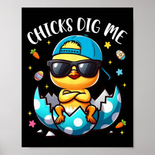 Póster Chicas me cavan chichas de Guay de Pascua feliz To
