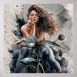 Póster Chicas Moteras