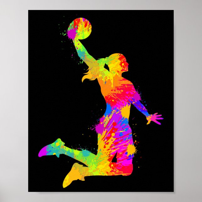 Póster Chicas mujeres Chicas de baloncesto (Frente)