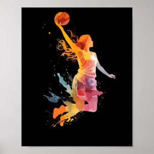 Póster Chicas mujeres Chicas de baloncesto