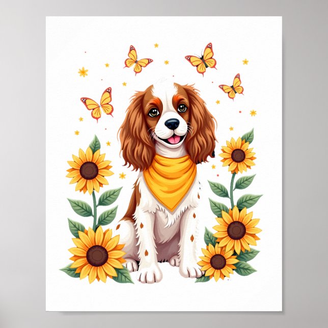 Póster Chicas Mujeres Mamá Cavalier King Charles Spaniel  (Frente)