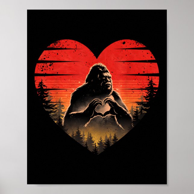 Póster Chicas  niños Día de San Valentín de corazón (Frente)