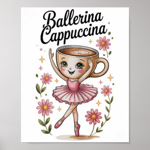 Póster Chicas Niños Meme Brainrot Italiano Ballerina Capp