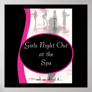 Póster Chicas Noche fuera, Chicas Noche en el Spa, pregun