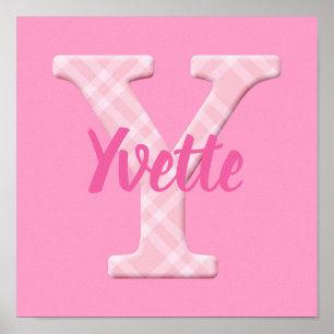 Póster Chicas Nombre Personalizado Letra Y
