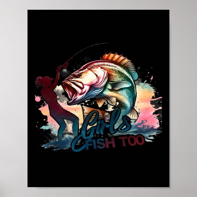 Póster Chicas Pescado Demasiado Pescado Boca Grande B Pes (Frente)