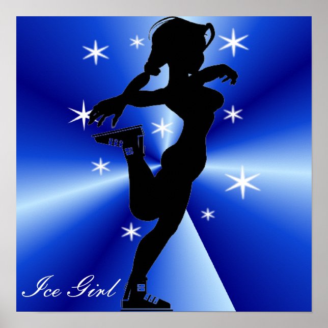Póster Chicas Poster de patinaje sobre hielo (Frente)