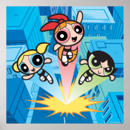 Póster Chicas Powerpuff Lanzan Al Aire