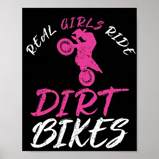 Póster Chicas reales viajan en bicicleta sucia moto (Frente)