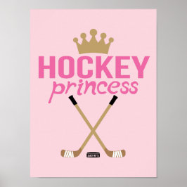 Póster Chicas rosados Hockey Princesa de Hockey