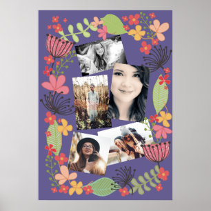 Póster Chicas Sala Amigos Recuerdos Collage de fotos