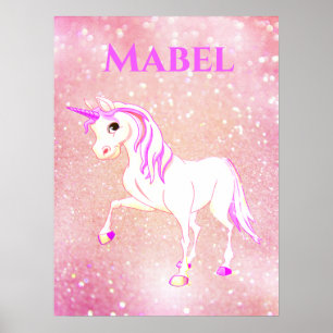 Póster Chicas singulares de unicornio mágicos
