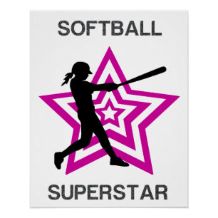 Póster Chicas Softball Superstar