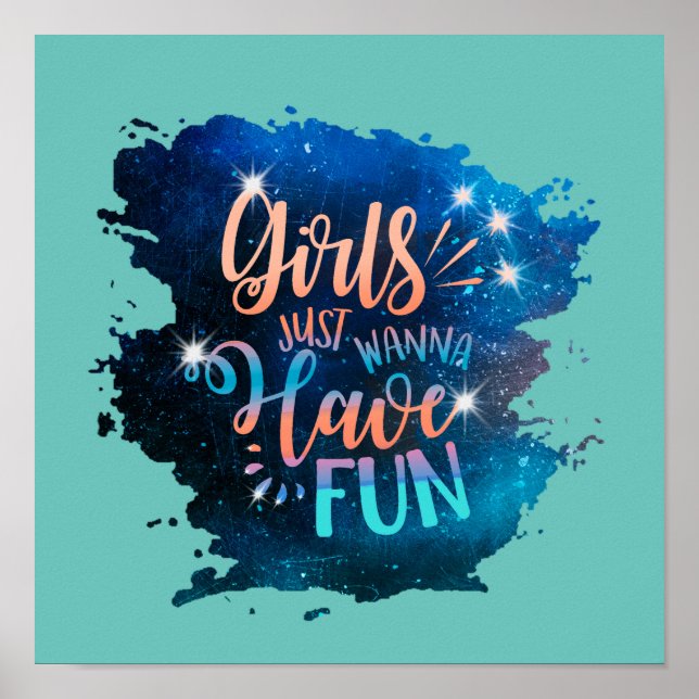 Póster Chicas solo quieren divertirse (Frente)