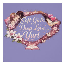 Póster Chicas suaves. Amor profundo. Yuri. | Anime GL rom