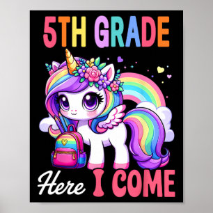 Póster Chicas Unicornio de Quinto Grado Aquí Vengo De Reg