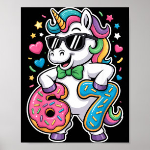 Póster Chicas Unicornio Divertidas Meme Niños Seis Siete 