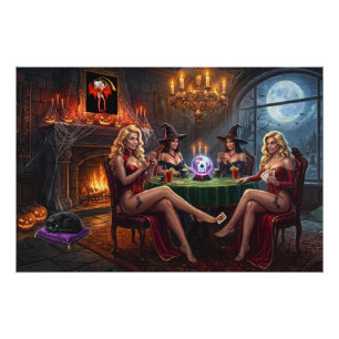 Póster Chicas Vampiro de Poker Solo Quieren Divertirse