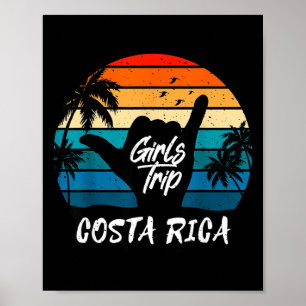 Póster Chicas viajan a costa rica coincidiendo costa