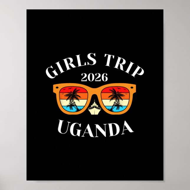 Póster Chicas Viaje 2026 Uganda Vacaciones de Primavera 2 (Frente)