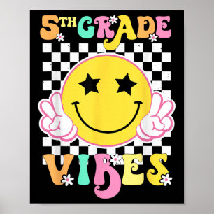 Póster Chicas Vibraciones de 5º Grado Sonrisa Cara Vuelta