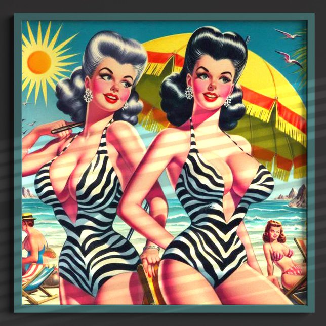 Póster Chicas Vintage Zebra (Subido por el creador)