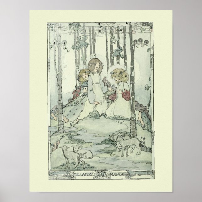 Póster Chicas y lambres de Jessie Marion King (Frente)