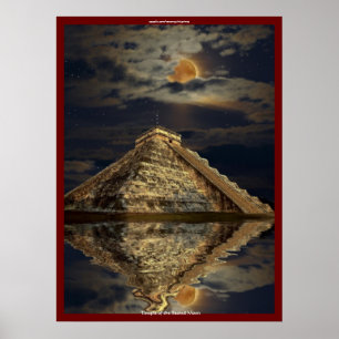 Póster Chichen Itza Ancient Mayan Temple Art Poster