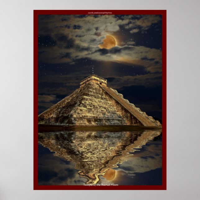 Póster Chichen Itza Ancient Mayan Temple Art Poster (Frente)