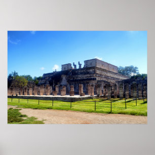 Póster Chichen Itza. Templo de guerreros