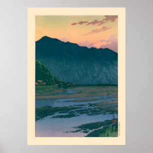 Póster Chichibu en la noche por Kawase Hasui