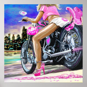 PÓSTER CHICK BIKER