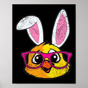 Póster Chick Bunny Ears Semana Santa Granja Animal Primav