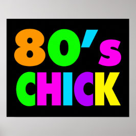 Póster Chick de Neon Colours 80