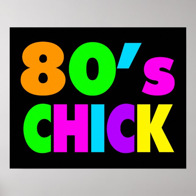 Póster Chick de Neon Colours 80 (Frente)