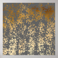 chick elegante imitación de oro y brochas grises