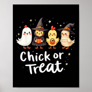 Póster Chick O Trete Cute Halloween Chicken Costume Artw