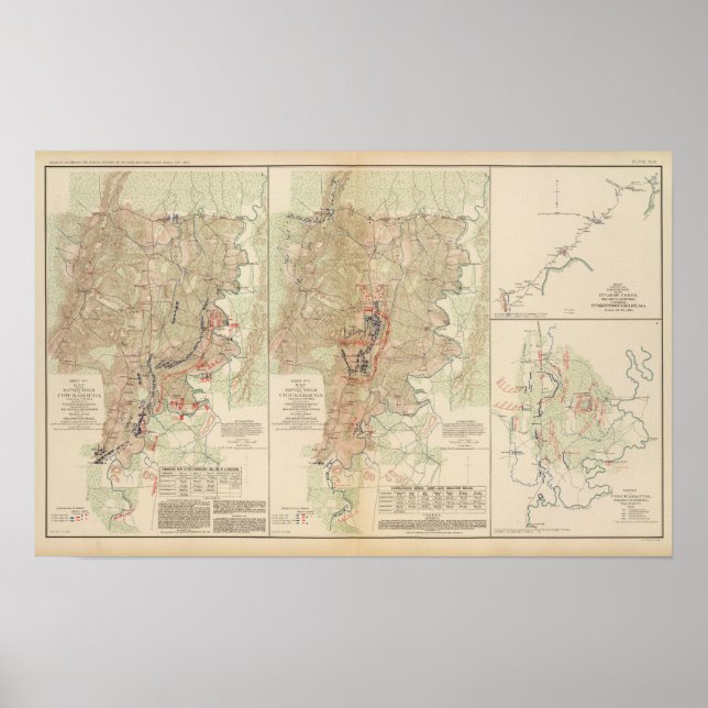 Póster Chickamauga, Valle de Turkeytown (Frente)