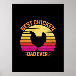 Póster Chicken Lover   El mejor papa de pollo de la histo