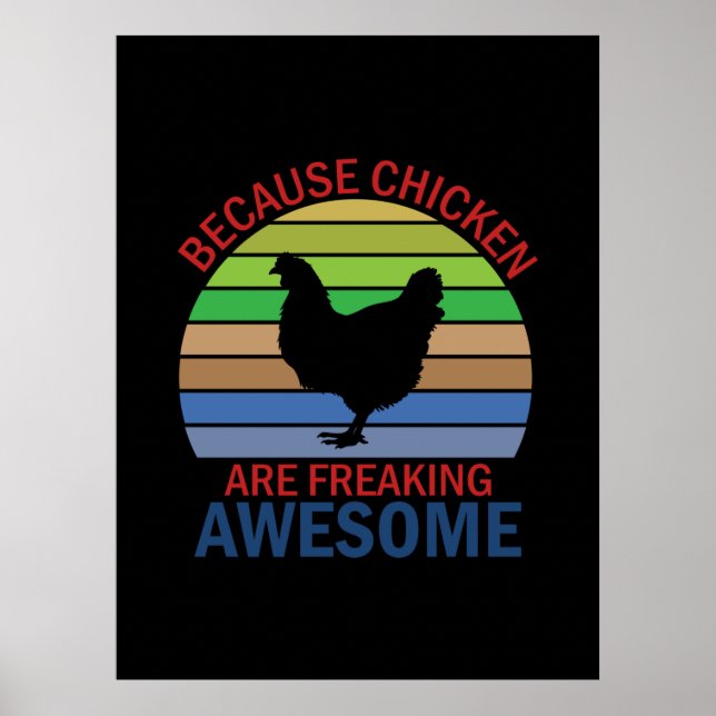 Póster Chicken Lover | El pollo es asombroso (Frente)