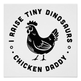 Póster Chicken lover papá graciosas citas de granjeros