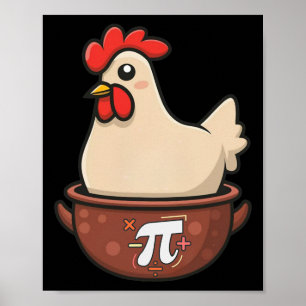 Póster Chicken Pot Pi Funny Pie Day Personalizado Pollo P